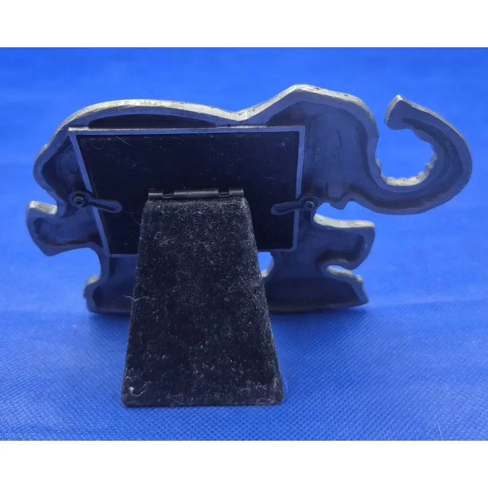 Vintage Pewter Circus Elephant Picture Frame 6x4.5